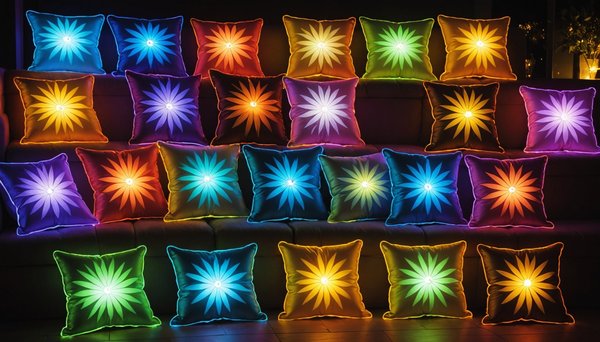 Coussins lumineux : Effet wow garanti